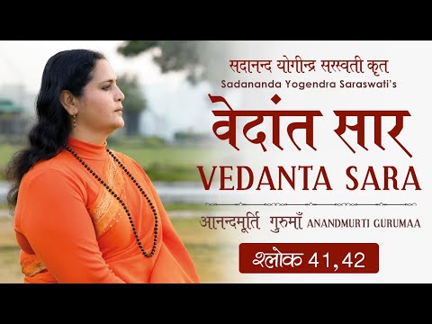 वेदांत सार : श्लोक 41, 42 | आनन्दमूर्ति गुरुमाँ | Vedanta Sara : Shloka 41, 42 | Anandmurti Gurumaa