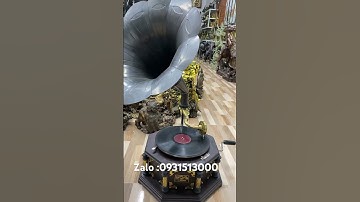 Máy hát loa kèn #đồcổcầnthơ #phongthuy #doxua #đồcổ #statue #doco #lưđồng #automobile #tượngđồng