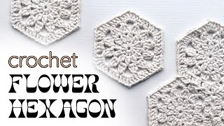 Easy Flower Hexagon Crochet Tutorial with Join As You Go Technique