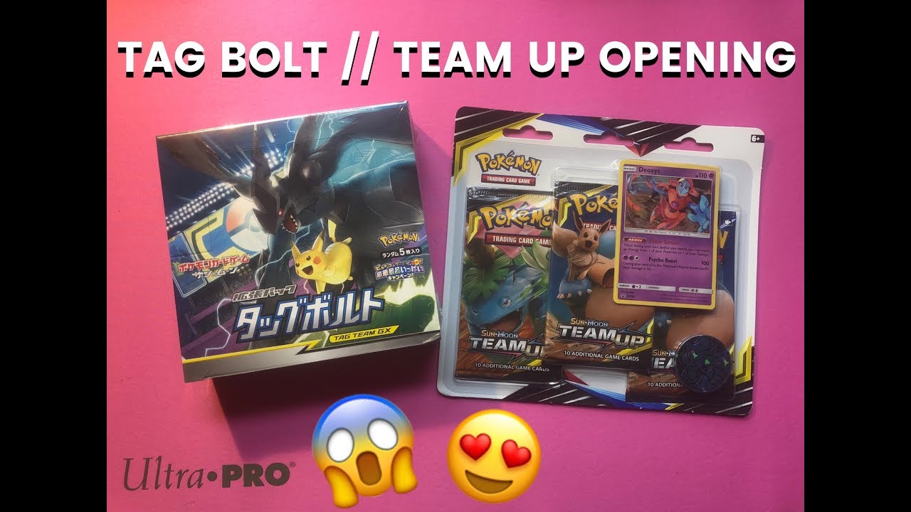 Japanese Tag Bolt Booster Box and English Team Up Blister Opening! YouTube