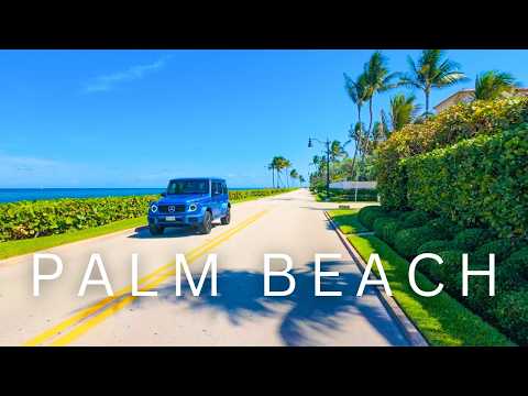 Driving Through Palm Beach, Florida 🇺🇸 | Luxury Mansions, Worth Avenue & Ocean Views (4K)