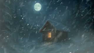 heavy blizzard in a mountain area , snow storms blizzards howling wind to sleep