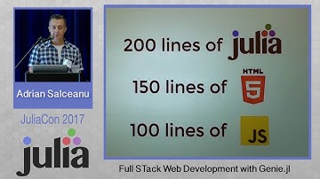 Full Stack Web Development with Genie.jl | Adrian Salceanu | JuliaCon 2017