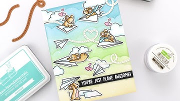 Ink blending a background with Mindy