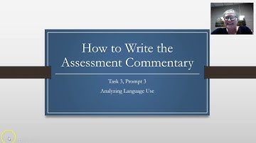 How to Write the Assessment Commentary, Prompt 3