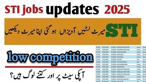 STI jobs update 2025 | STI jobs merit lists | How to check status for STI interview|#stijobs2025 