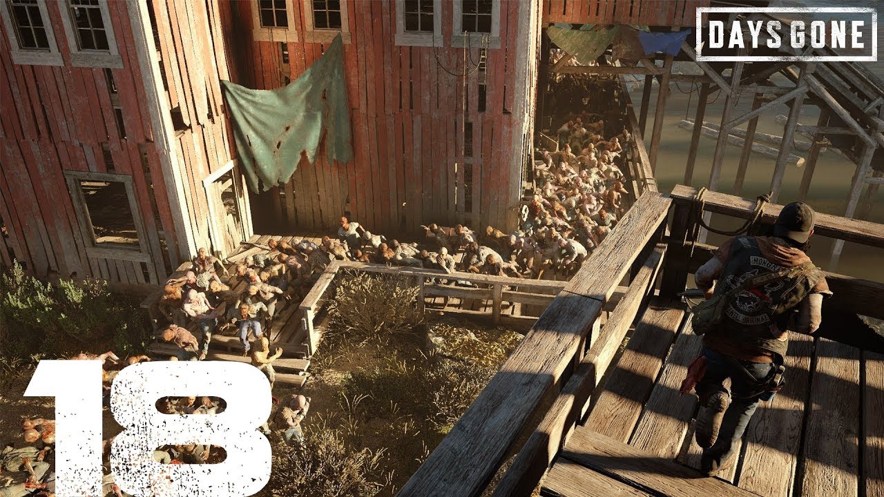 DAYS GONE Walkthrough Part 18 Sawmill Horde (PS4 Pro Let's Play