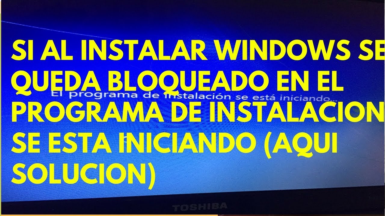 el programa de instalacion