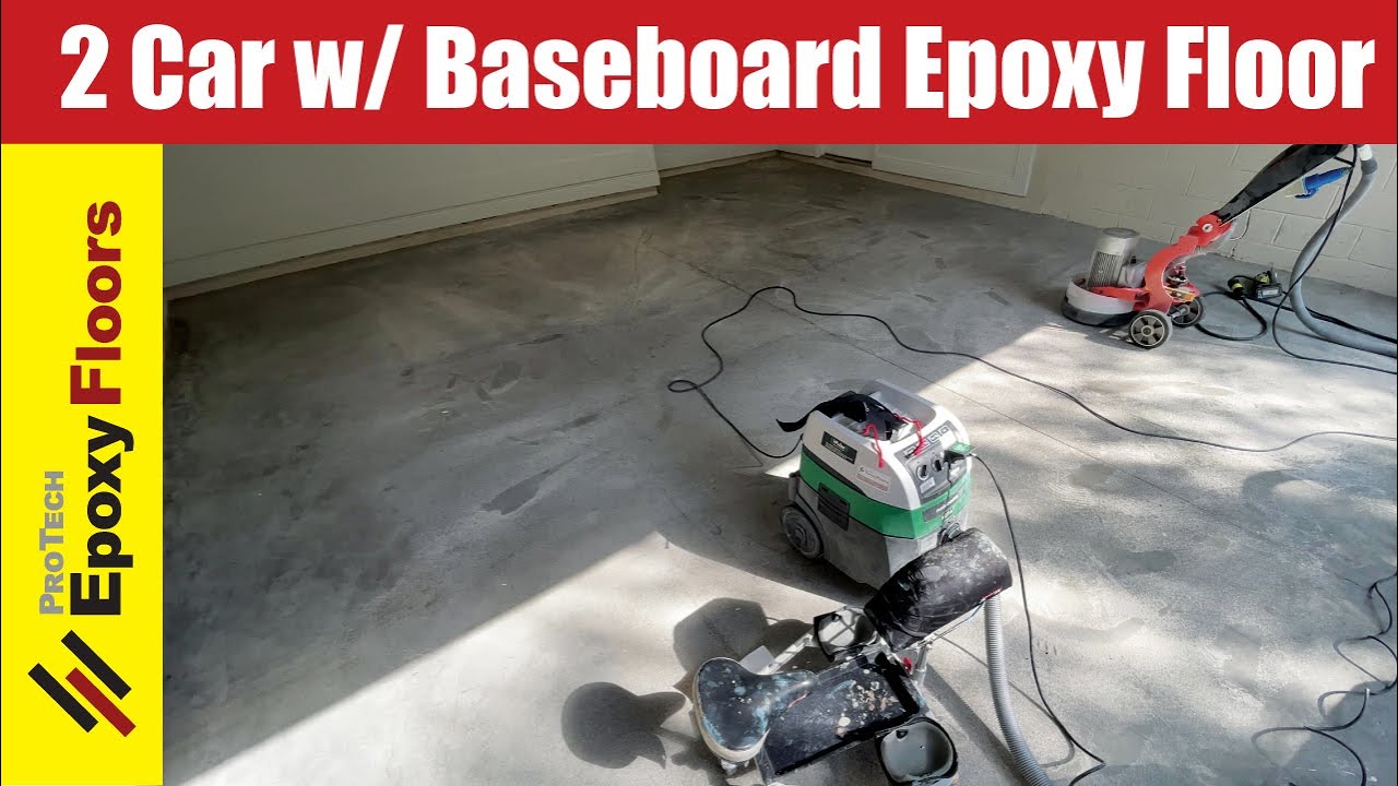 2 Car with Baseboard Epoxy Floor - YouTube