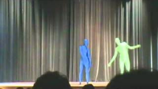 Celebrity Morphsuits -  Red & Blue Morphs Talent Show Dance Wealth