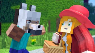 The minecraft life of Steve and Steve | Little Red Riding Hood | Minecraft animation