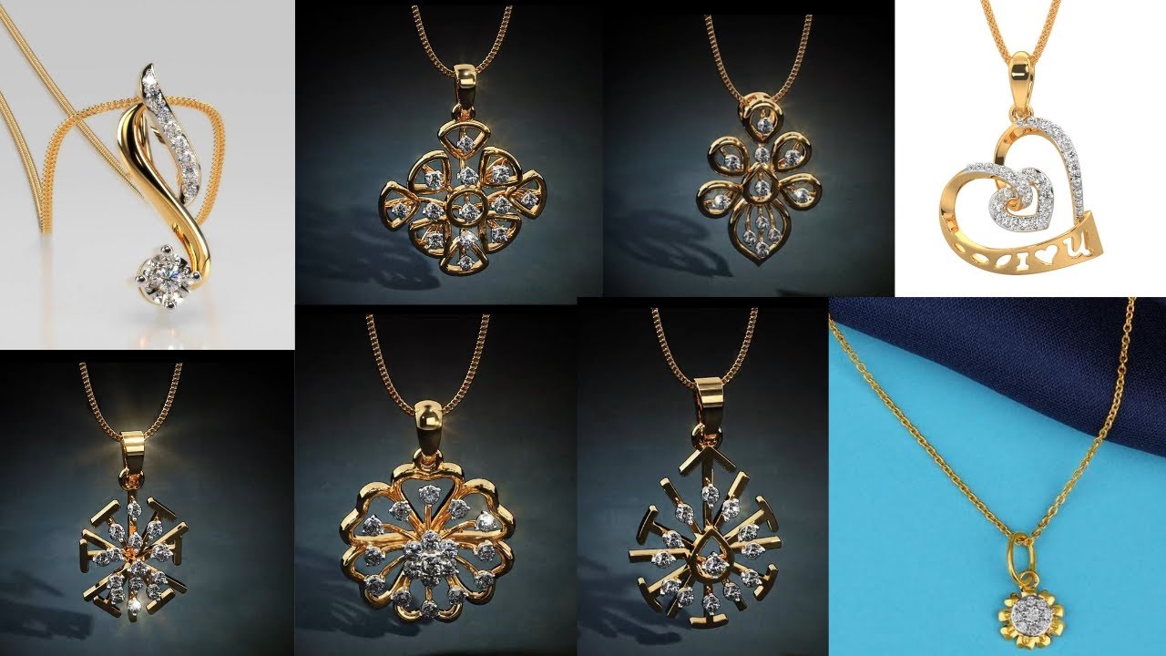 Light Weight Gold pendant designs with price... YouTube
