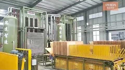 Auto loading & unloading plywood hydraulic hot press machine 30 layers openning