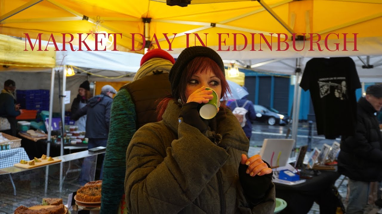 A Winter's Market Day in Edinburgh, Scotland