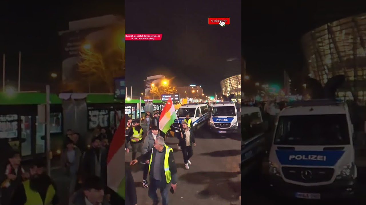 Kurdish peaceful demonstrations in Dortmund Germany