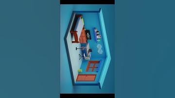 My #3d  Isometric Room in #blender