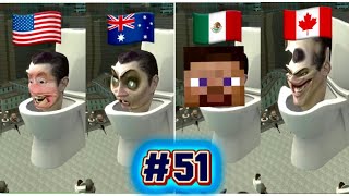 SKIBIDI TOILET | USA AMERICA vs MEXICO vs CANADA vs AUSTRALIA mega battle #51