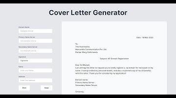 Letter Generator using NextJs and TailwindCSS | Showcase Example