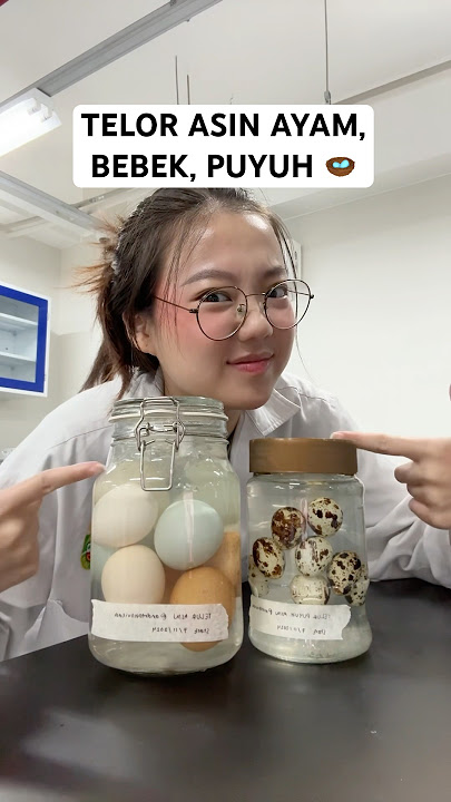 Salted egg results from chicken, duck, quail eggs.. 🤔🪺👩🏻‍🔬 #science #food #foodtech #telorasin