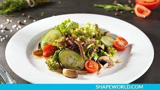 MKM REZEPTE | SALAT MIT STEAKSTREIFEN UND FRISCHEN CHAMPIGNONS 🥗💙