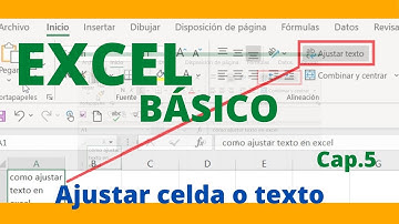 AJUSTAR celda o TEXTO en EXCEL- EXCEL BASICO-CAP.5 | Curso gratis de Excel 2021