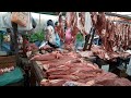 Venda de carne ao ar livre - Feira de capoeiras PE