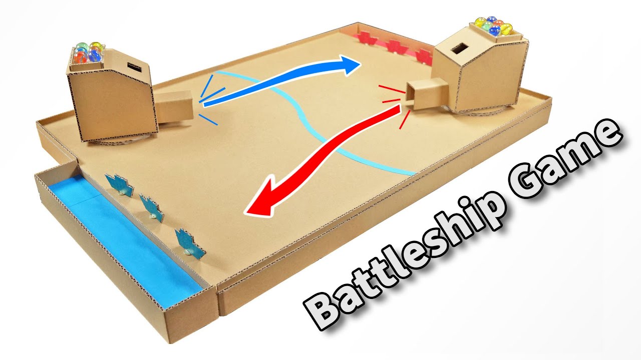【DIY】Cardboard Battleship Game // バトルシップ対戦ゲーム【ダンボール工作】
