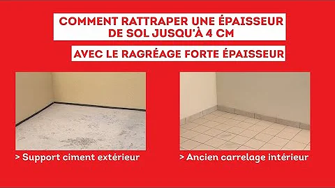 Quel épaisseur pour un ragréage ?