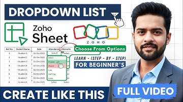 Zoho Sheets Dropdown Menu & Data Validation Tutorial for Beginners | How To Create Dropdown Menu?