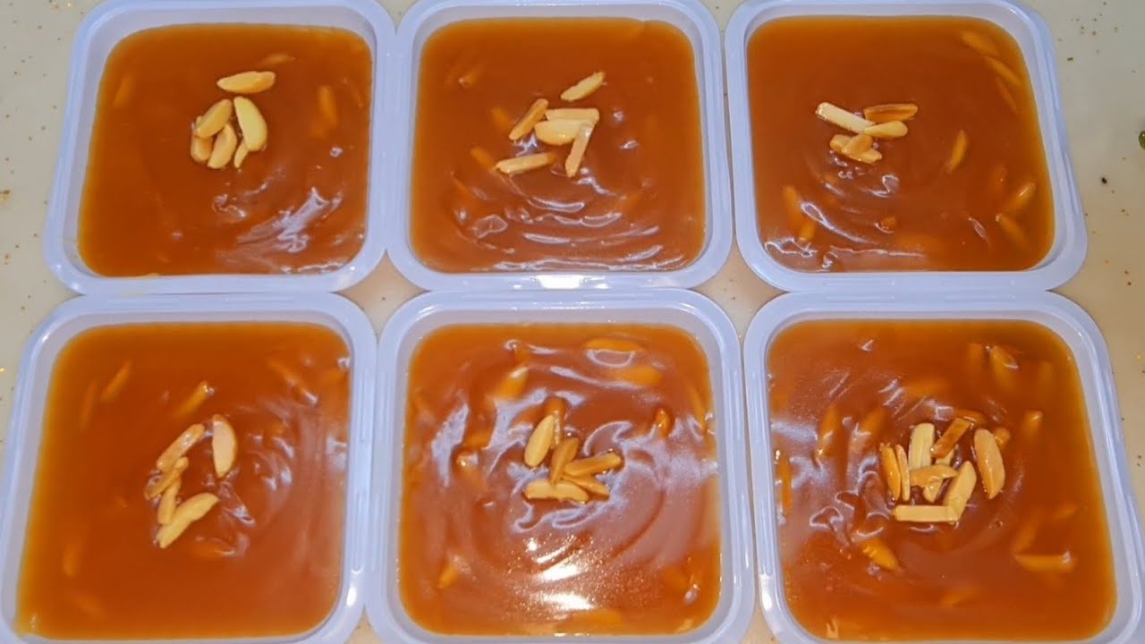 حلاوة النشا بالكراميل الطريقه الاصلية للتوزيعات والثوابات