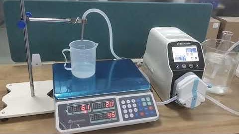 Shenchen LabV6-III pump working with weighing scale