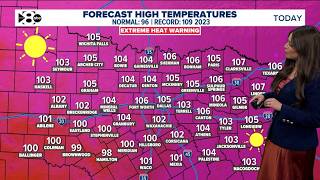 Details DFW Weather: Record heat possible with slim rain chances to end the week as drought worsens. Update
