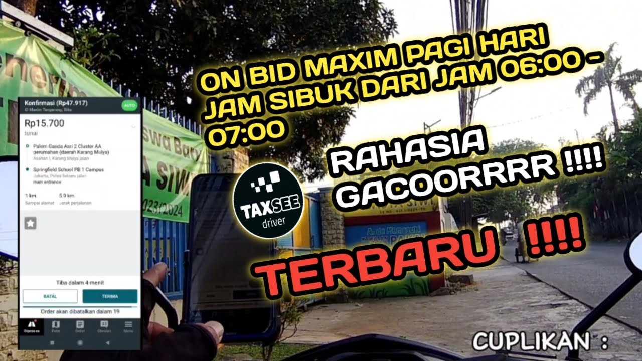 On bid Maxim gacor di pagi hari dari jam ( 