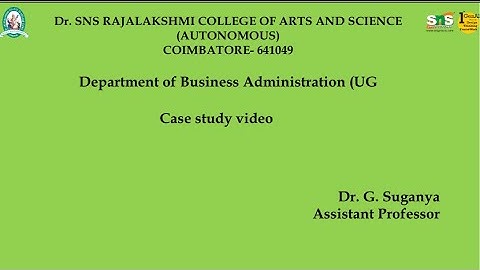 Case study on management system | SNS Institutions 