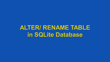 How to ALTER TABLE using SQLite