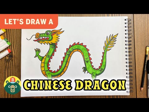 How to draw a CHINESE DRAGON! - [Episode 95]