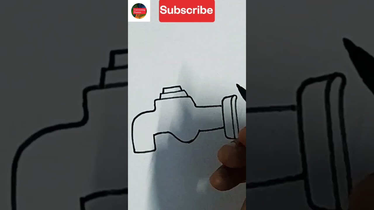 Draw a simple tap using these simple steps #shorts #ashortaday Canvassing Passion