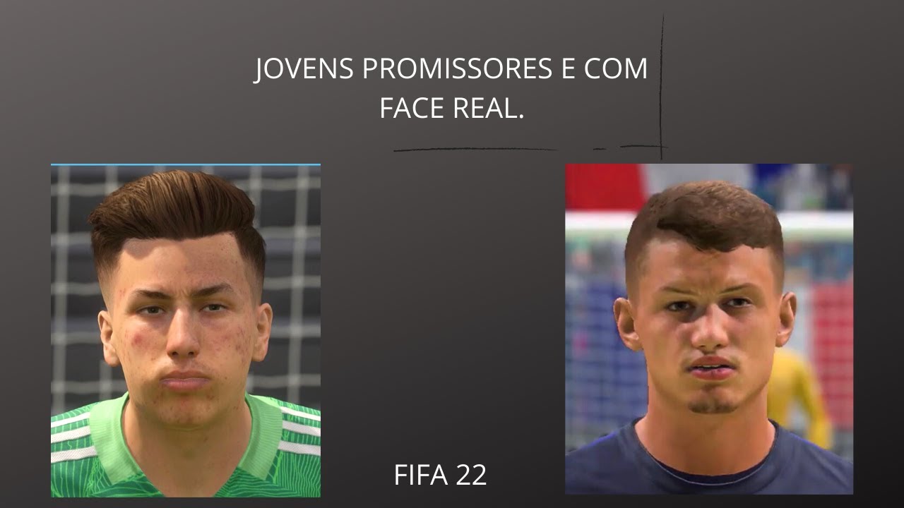 Fifa 22 : Jogadores JOVENS e PROMISORES com FACE REAL para o seu modo  carreira part2 