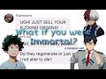 bnha/mha - texts | What if you were Immortal? - a Danplan skit