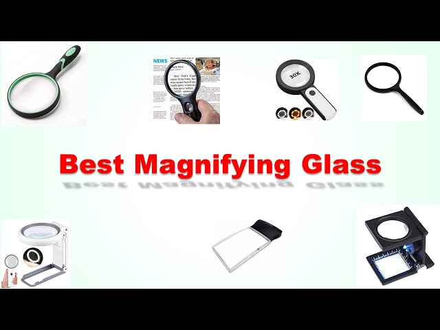 SeeZoom Lighted Magnifying Glass 3X 45x Magnifier Lens - Handheld Magnifying Glass with Light for Reading Small Prints Map Coins and Jewelry - LED