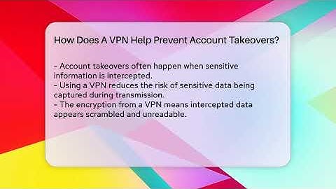How Does A VPN Help Prevent Account Takeovers? - Everyday-Networking