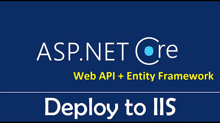 ASP.NET Core Web API + Entity Framework Core : Deploy to IIS - EP12