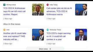 Generative AI could kill Call Center Industry in a year, says TCS CEO