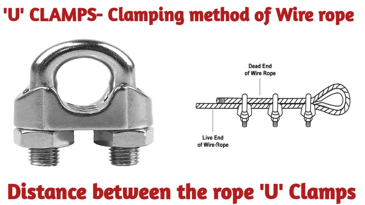 Clamping Method of wire Rope Slings by U- Clamps