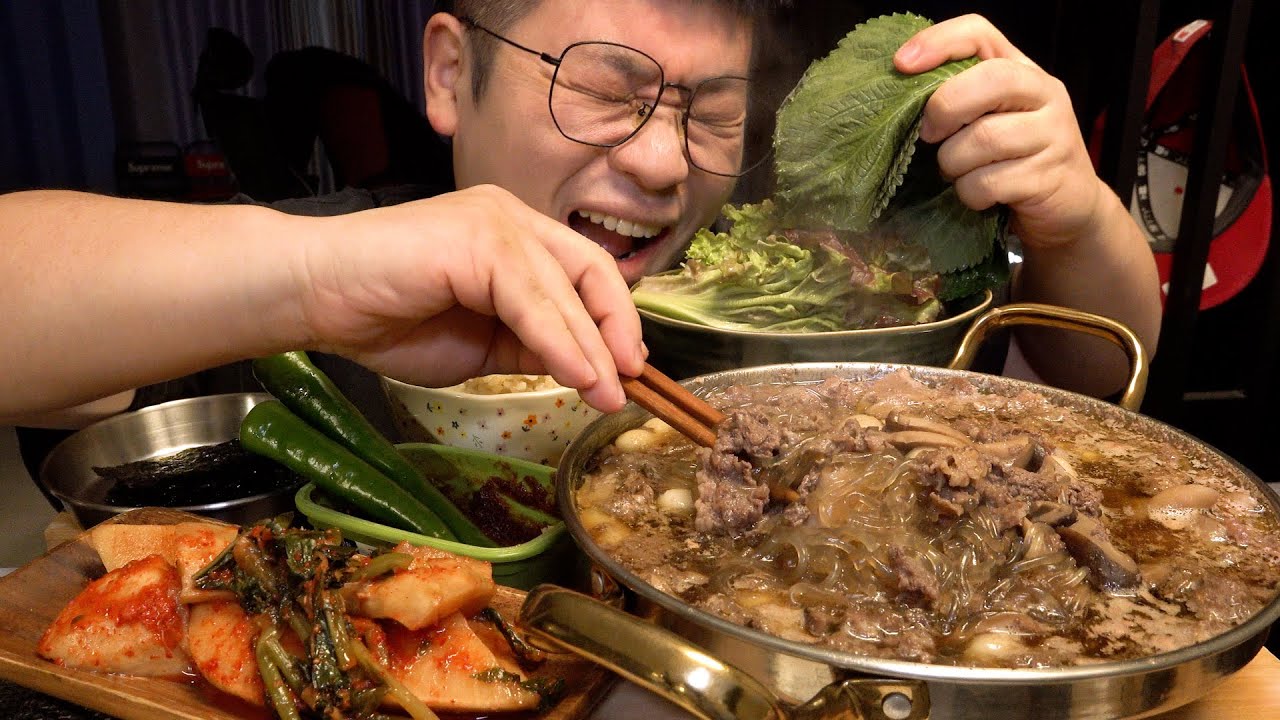 먹방창배 달달한 소불고기전골 뜨근뜨끈 오늘 딱임다 대박 레전드 먹방 Beef Bulgogi eatingshow realsound koreanfood Mukbang asmr