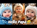 أجمل طفل يقول مرحبا بابا لحظات من الكلام والضحك والمرح 2025