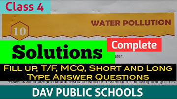 DAV class 4 science chapter 10 Solutions