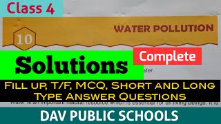 DAV class 4 science chapter 10 Solutions