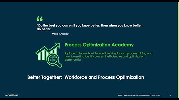 Process Optimization Academy - Better Together: Workforce and Process Optimization