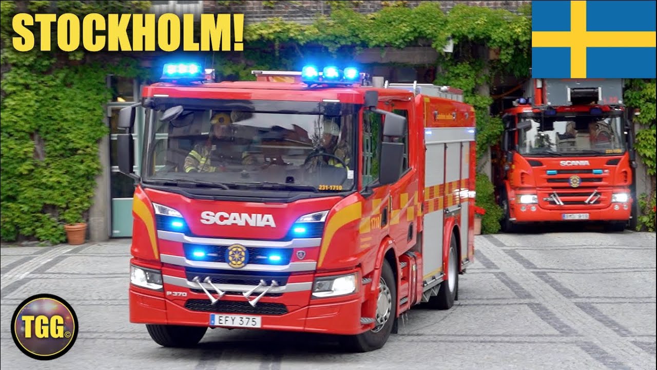 *Mini Ride Along!* [Stockholm] Fire Trucks Responding!